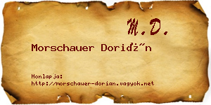 Morschauer Dorián névjegykártya
